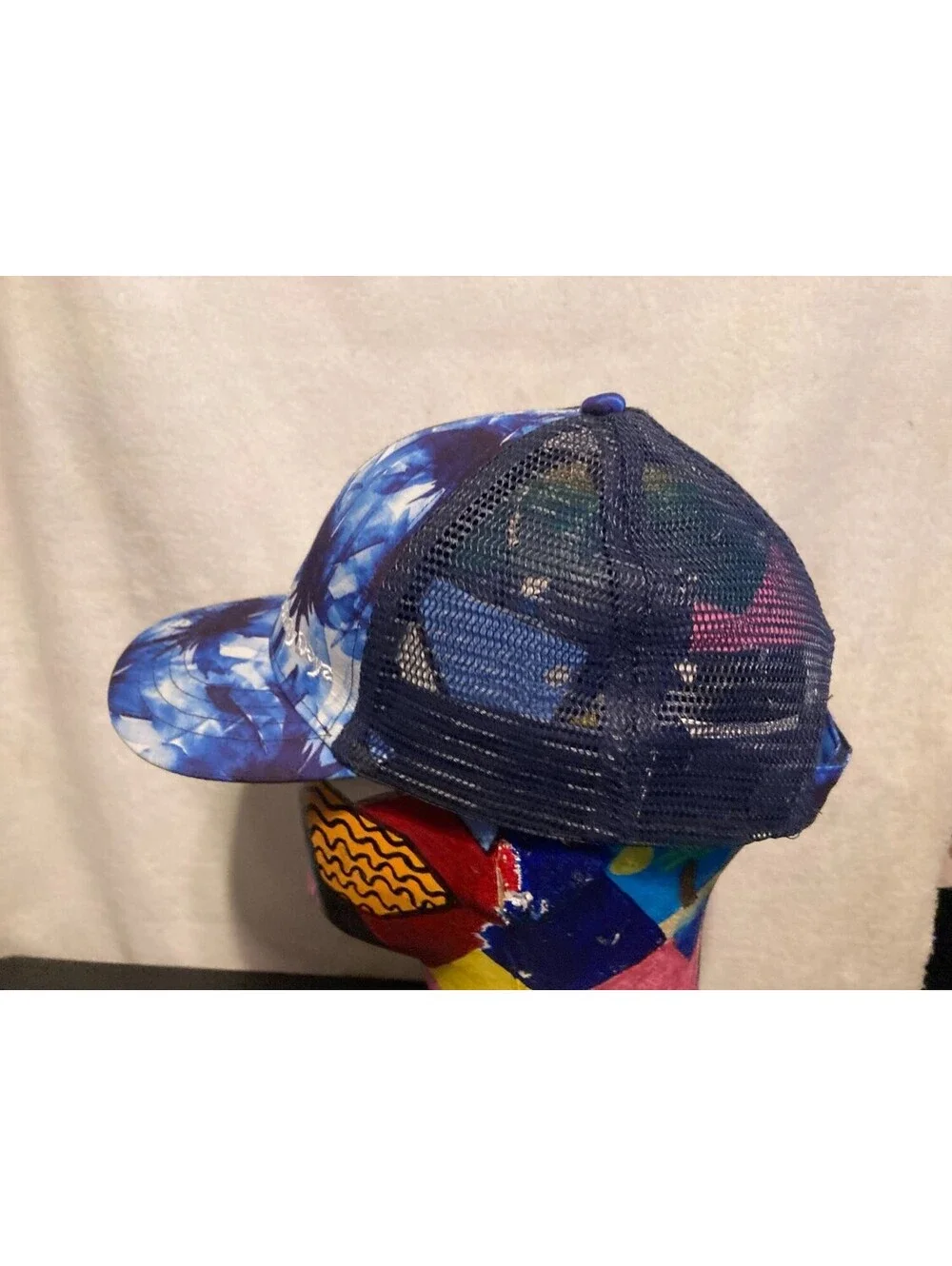 Sunny Dayz Blue Floral Trucker Hat Adjustable Mesh Snapback Baseball Cap